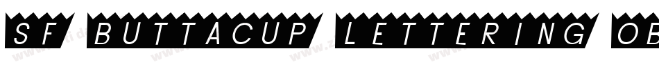 SF Buttacup Lettering Oblique字体转换